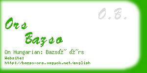 ors bazso business card